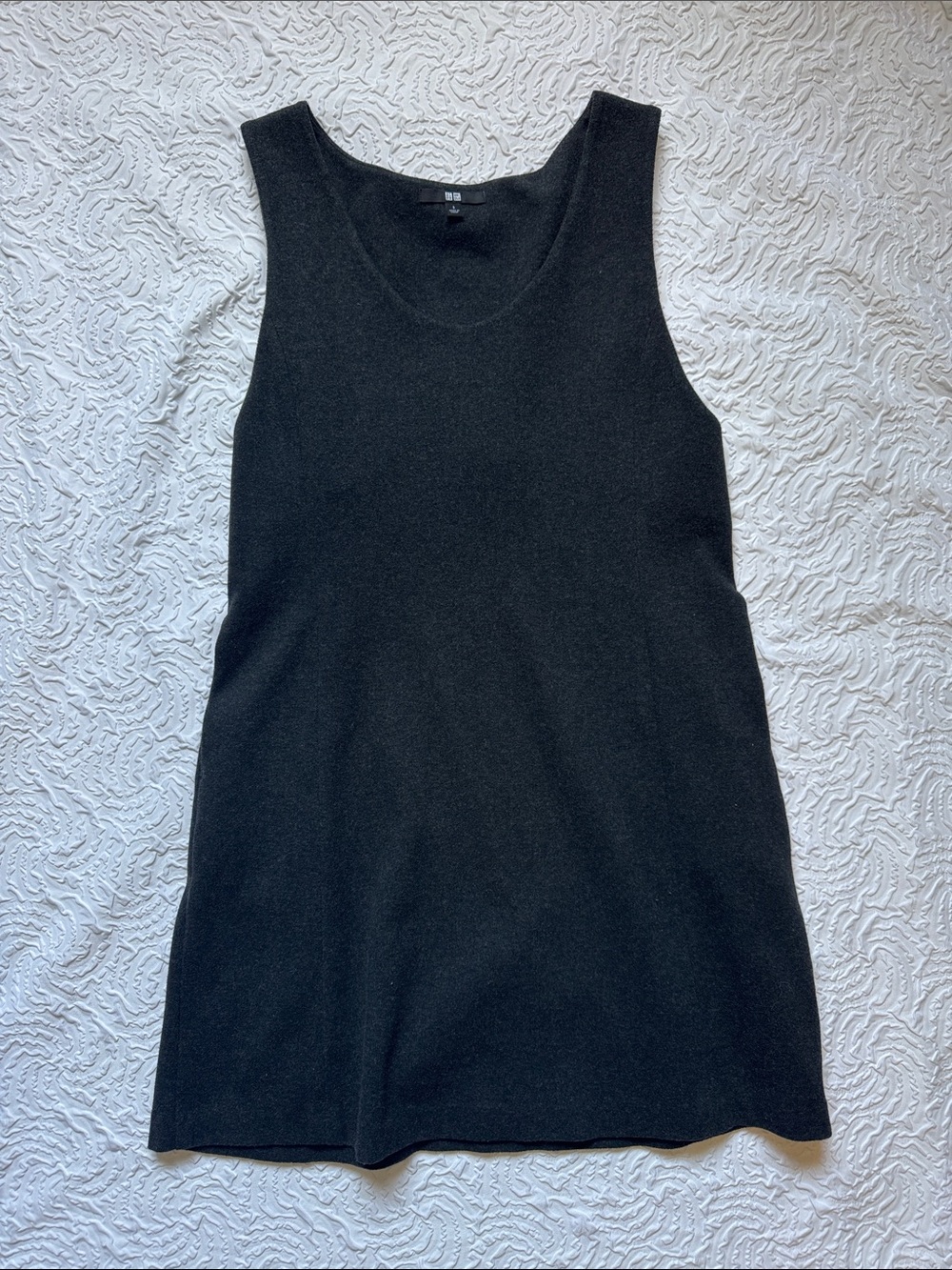 Uniqlo Dark Gray Sleeveless Midi Dress